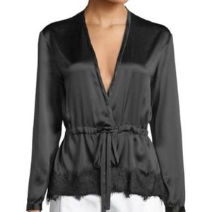 Rag and bone Tomlin silk satin top size M